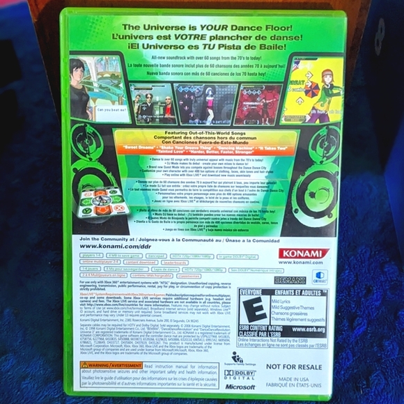 DDR UNIVERSE 3 | Xbox 360 Live | Dance Dance Revolution Complete Game in Box VG - Picture 4 of 4